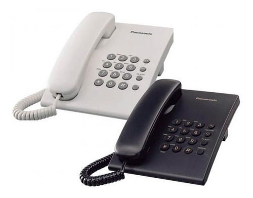 Teléfono Panasonic KX-TS500 fijo - color negro