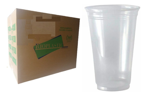 1000 Copo Plástico Liso 250ml Pp Post Mix Rioplastic (1cx) Cor Transparente