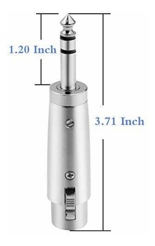 Adaptador Cable Equilibrado Dama Conector Trs Estereo 1 4 2