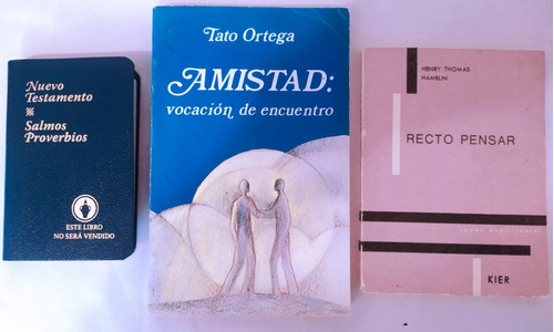 3 Libros Nuevo Testamento Salmos Prover Amistad Recto Pensar