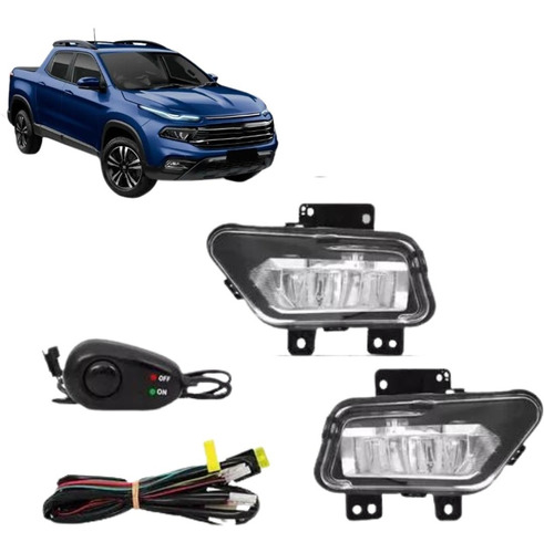 Kit Farol Milha Auxiliar Fiat Toro 2021 2022