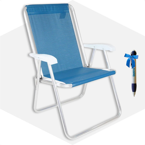 Silla Alta Conforto En Aluminio Sannet Mor Azul Claro Color Celeste
