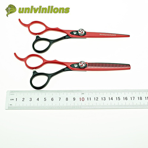 Tesoura Canhoto Cortar Cabelo 6 Polegadas Luxo 6 + Brindes