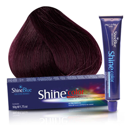 Coloração 5.20 Castanho Claro Irisado Intenso Shine Blue 50g