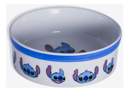 Comedouro Zc Pets Tamanho M Stitch - Disney 350ml Porcelana