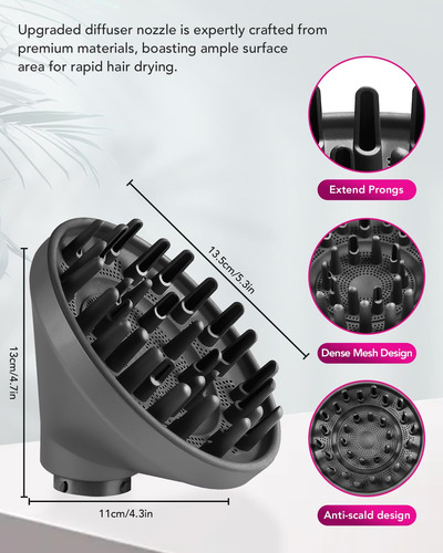 Accesorio De Boquilla Difusora Para Dyson Airwrap Styler Tos