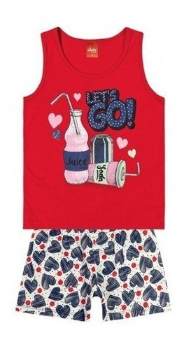 Conjunto Infantil Menina Feminino Regata/blusinha Elian 4a14