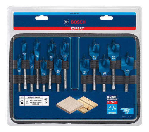Jogo Com 13 Brocas Bosch Expert Sel Fcut Speed 10-32mmx152mm