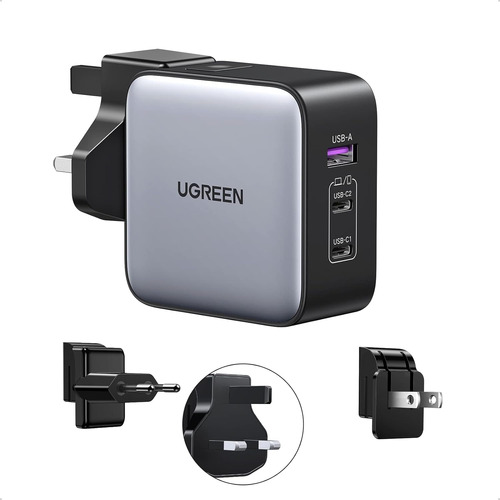 Charger Usb U Ugreen 65w, Nexode 3 Port Travel Charger Gan F