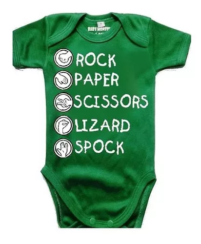 Ropa Para Bebé Body Bodie Rock Paper Scissors Lizard Spock 