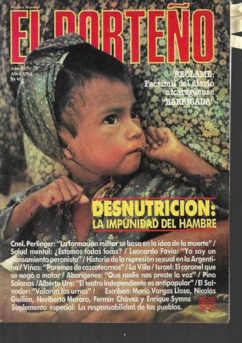 El Porteño Junio N°28 Malvinas Desnutricion Barricada Favio