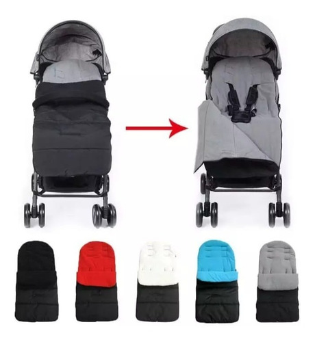 Imagen 1 de 4 de Saco Para Coche Bebé Impermeable Forro Polar Térmico
