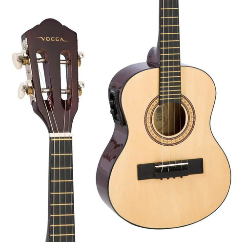 Cavaco Cavaquinho Elétrico Vogga Vcc523 Natural Brilhante