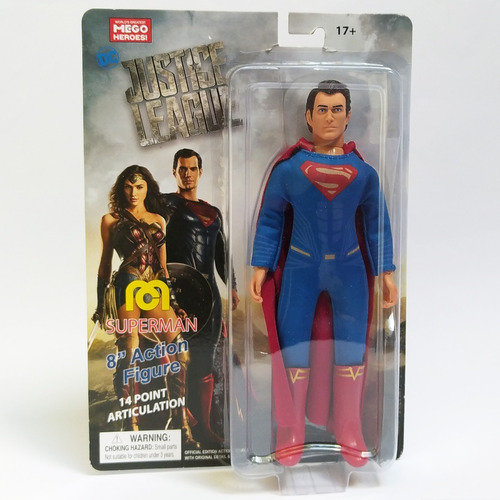 Superman Hery Cavill Justice Leage Dc 8 Pulgadas Mego