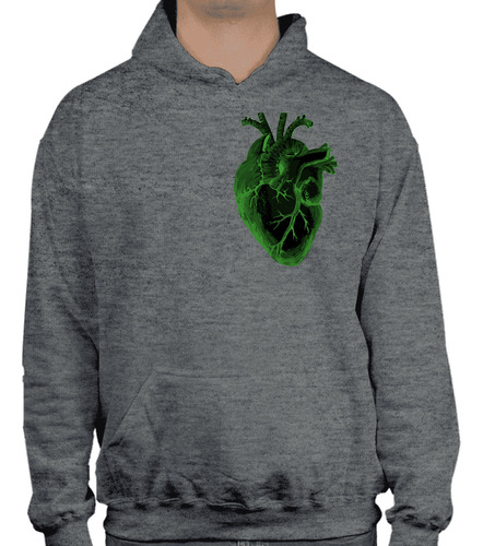 Sudadera Con Diseño De Corazón  Verde Heart To Heart