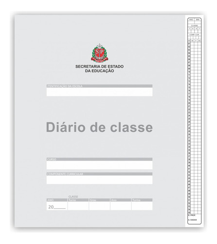 Diário De Classe Bimestral Estado De São Paulo Kit C/ 110
