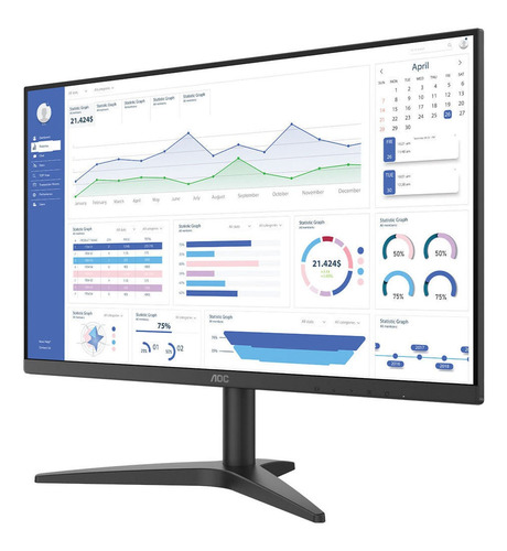 Imagem 3 de 7 de Monitor Aoc B1 Series 24b1xhm Led 23.8 Preto 90v/240v
