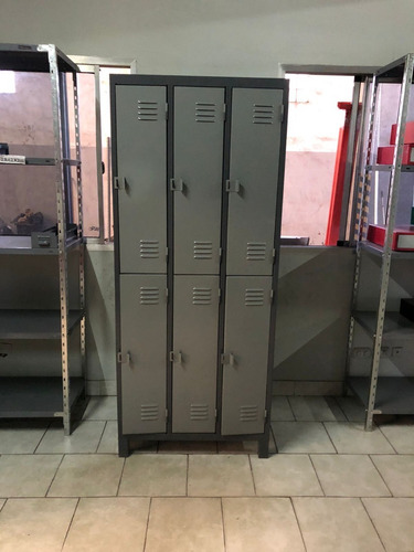 Locker Guardarropa Metálico 6 Puertas Cortas-vestuario Nuevo