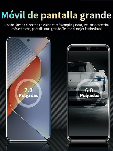 Últimas Ofertas Celular Dual Sim Vove Gt 20 Pro Android 14 Smartphone 7.3 Pulgadas Pantalla Grande Pantalla Ram16+512 Suppora 5g Red Ofertas Teléfono Negro