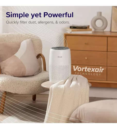 LEVOIT Purificadores de aire para dormitorio y hogar, limpiador de filtro 3  en 1 con esponja de fragancia para un mejor sueño, filtros de humo