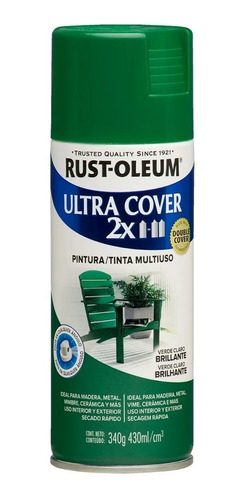 Aerosol Pintura Ultracover Verde Claro 2x Colores Rustoleum