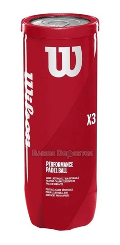 Tubo 3 Pelotas Padel Wilson Profesional Paddle Calidad Super