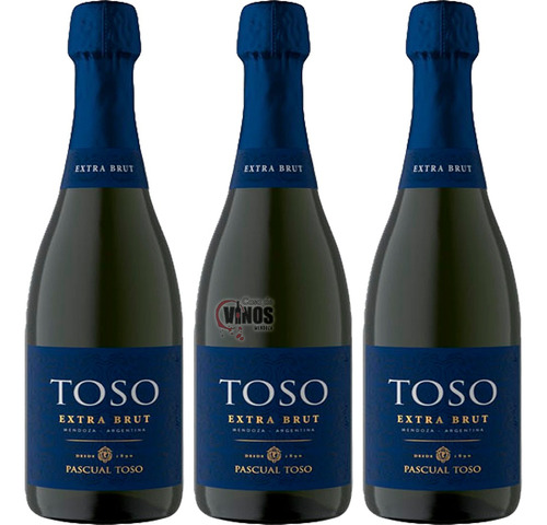 Espumante Pascual Toso Extra Brut Pack X3 Unidades
