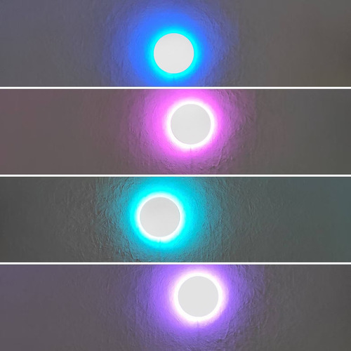 Eclipse Led Rgb E27 Aplique Circular 30cm Moderno Deco Estructura Blanco