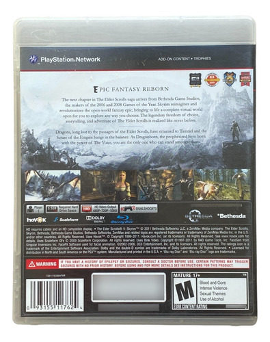 The Elder Scrolls V: Skyrim - Ps3 - Disco Físico