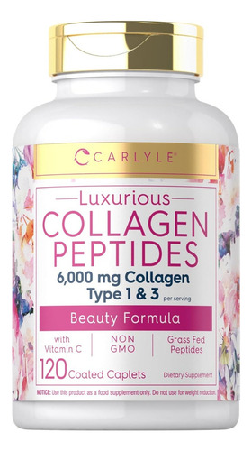 Péptidos De Colágeno Tipo 1 Y 3 Carlyle 120 Tabletas