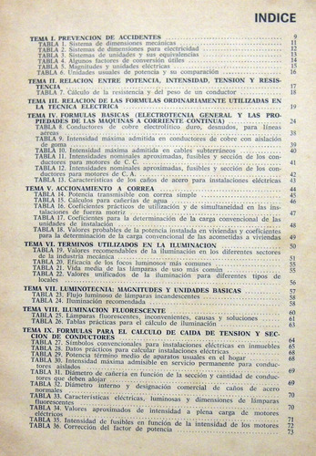 Cabré Instalaciones Electromecánicas Formulas Datos Y Tablas (Usado)