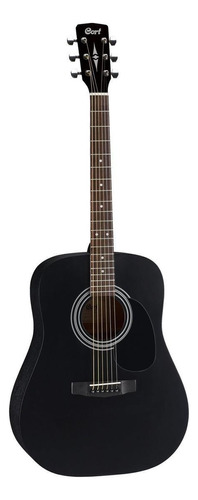 CORT Guitarra Acústica Dreadnough Serie AD810 Estándar Black Satín