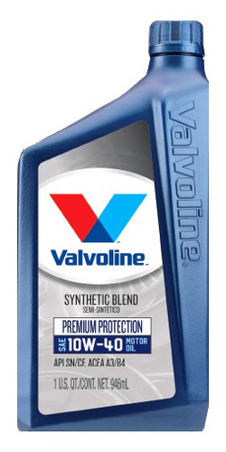 Aceite Para Motor Valvoline Semi-sintético 10w-40 X 0.946l