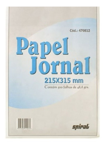 Papel Jornal 215x315 48,8g Spiral 1500 Folhas