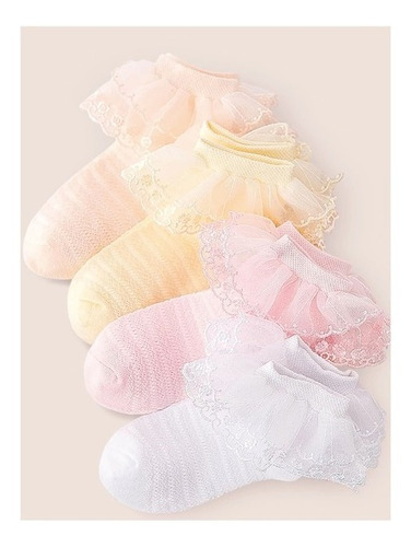 Calcetines Para Niñas Y Bebes Algodon Ribete No Lastima 2par