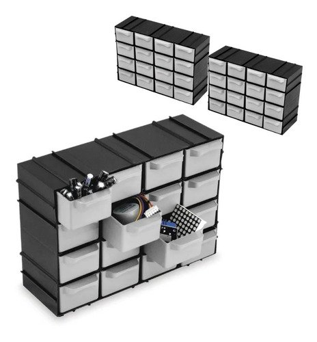 Organizador Gaveteiro 16 Gavetas Mini Modulável  Multiuso