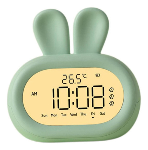 Reloj Despertador Digital Compatible Con Niños De Conejo,