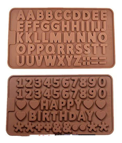 Moldes De Silicona Con Letras De Chocolate, Molde De Caramel