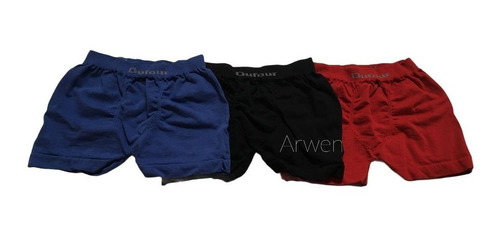 Imagen 4 de 8 de Boxer Infantil Nene Algodón Liso Pack X3 Dufour - Art. 12093