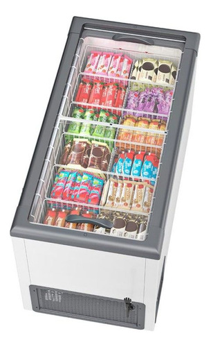 Freezer Horizontal Gelopar Tampa Vidro 400l Ghd-400 Cz 220v
