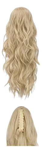 Extension De Cabello Ondulado De 18 Pulgadas Con Clips Rubio Rubio