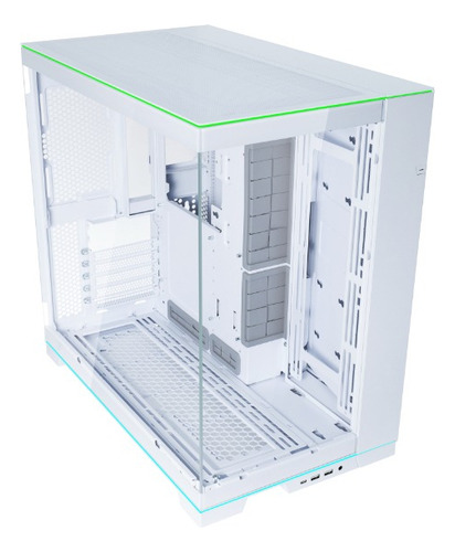Gabinete para jugadores Lian Li O11 Dynamic Evo Rgb Wt Temp Glass, color blanco