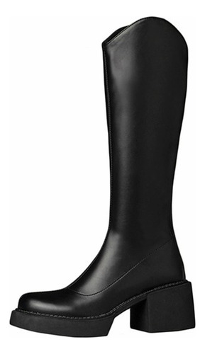 Botas B Para Mujer, Tacón Alto, Con Cremallera, Casual, Colo