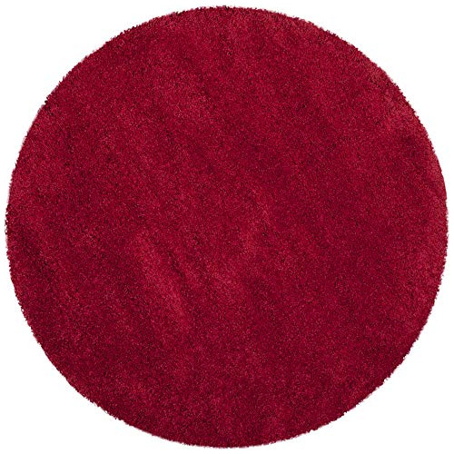 Colección Milan Shag 5'1  Redondo Sg180 Rojo Sólido S...