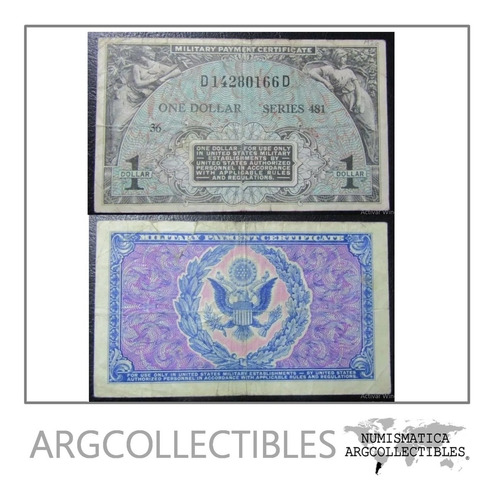 Usa Billete 1 Dolar Vf- 1951 Pago Militar Pick M-26 