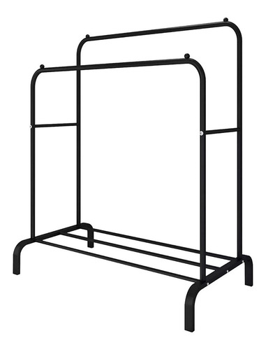 Imagen 4 de 10 de Perchero Para Ropa Percha Metal Organizador Estante Doble