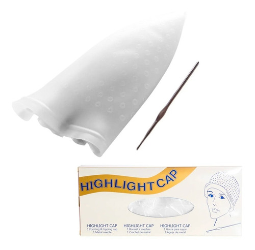 Highlight Cap Gorro Para Mechas Peluquería + Aguja Para Pelo