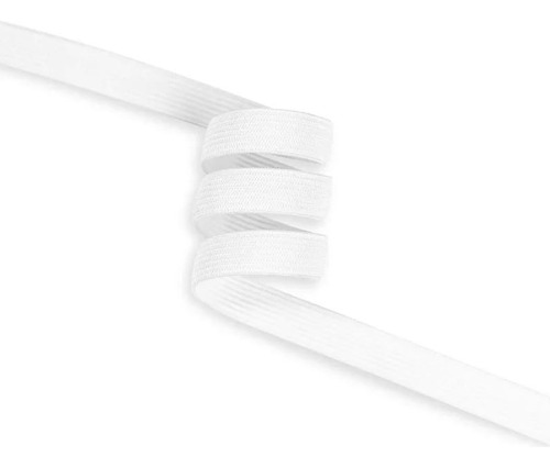 Elastico Real 10mm C/100 Metros Cor Branco Desenho do tecido Branco Liso