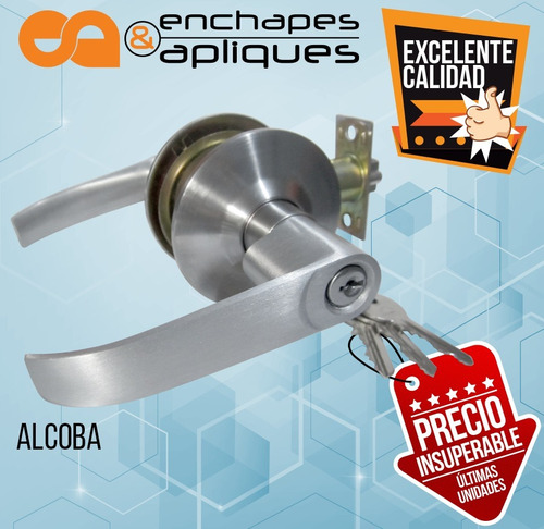 Imagen 4 de 4 de Chapa Manija Ibiza Inox - Alcoba