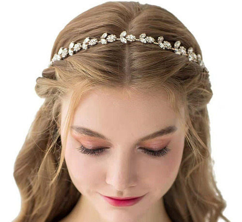 Diadema De Cristal Para Novia Con Diamantes De Imitación Color Plateado